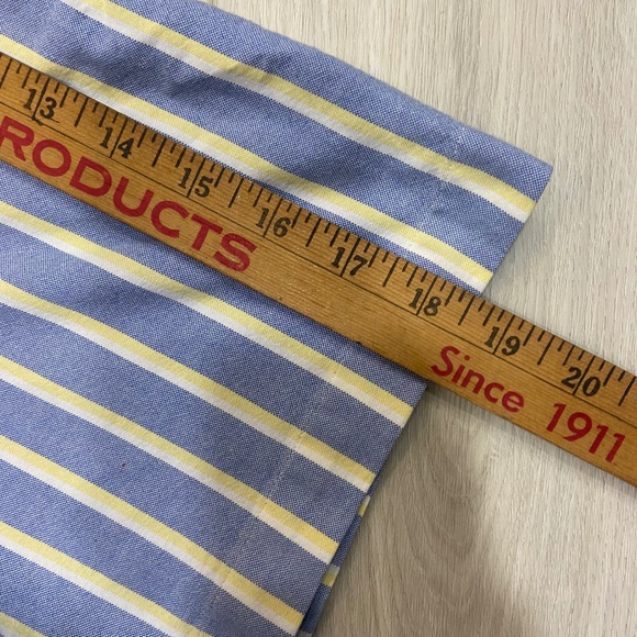 Ralph Lauren Blue & Yellow Striped Collard Classic Fit Button Down Men's 2x Big - Picture 10 of 11